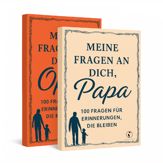 Erinnerungs-Bundle: „Papa & Opa“ – Zwei Bücher, 200 Fragen, unbezahlbare Geschichte