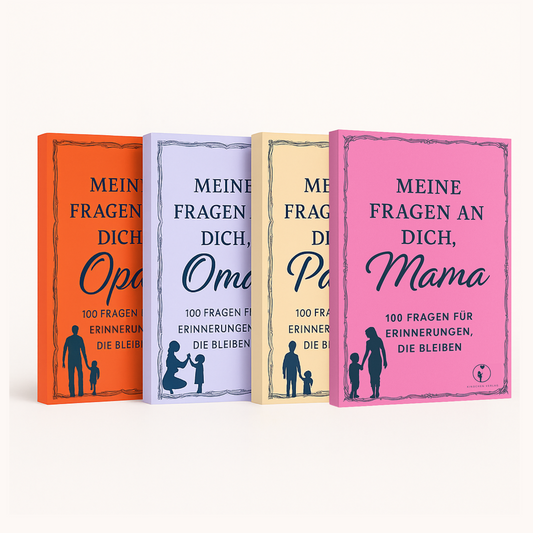 Erinnerungsbuch-Set – Mama, Papa, Oma & Opa (4er Bundle)